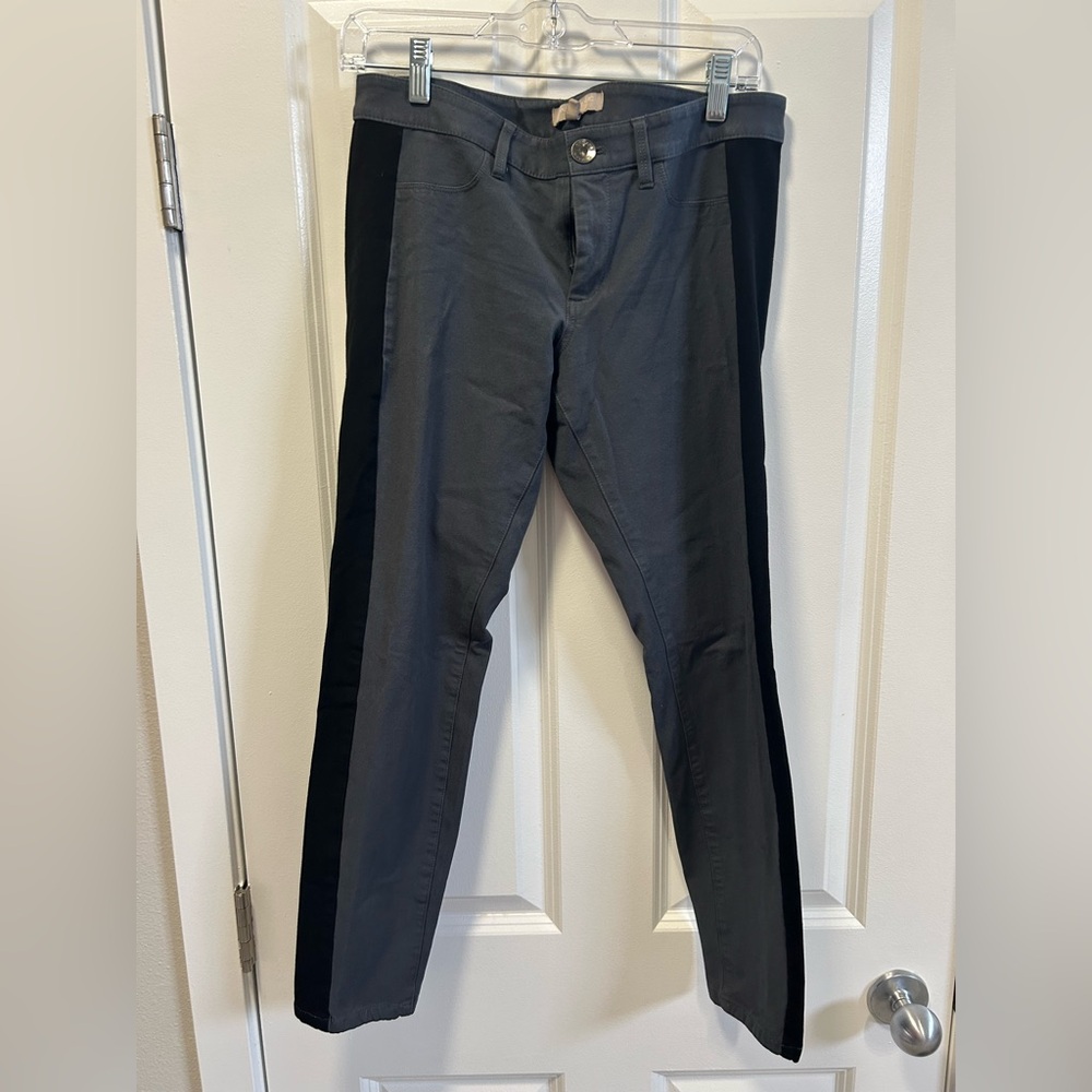 Banana republic Sloan, charcoal, gray pants with black stripe